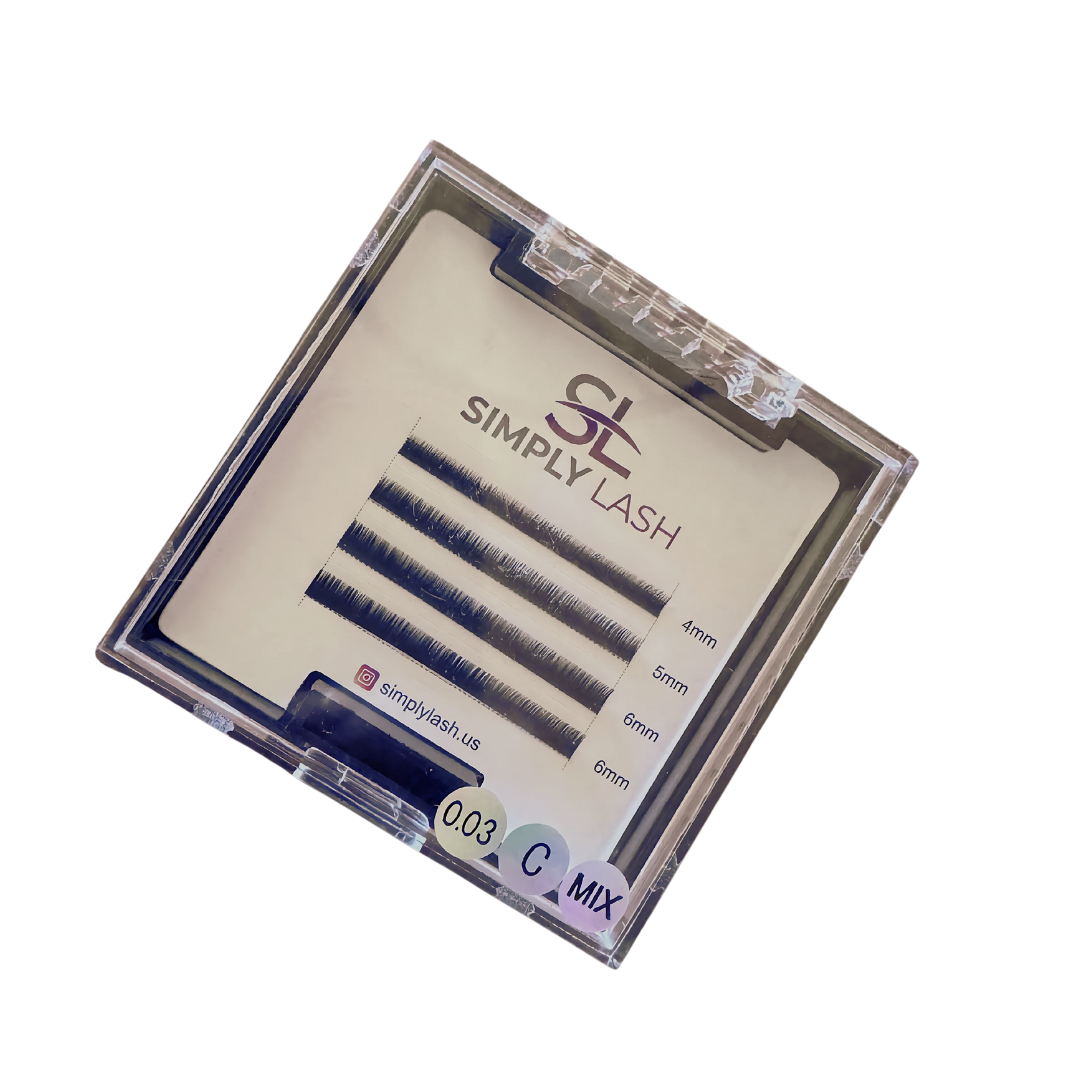 Super Short Lash Tray – 4mm, 5mm, 6mm Mixed | Inner Corner + Bottom Lash
