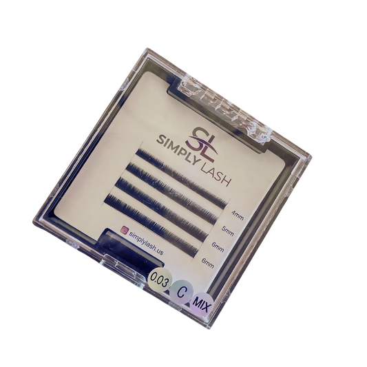 Super Short Lash Tray – 4mm, 5mm, 6mm Mixed | Inner Corner + Bottom Lash