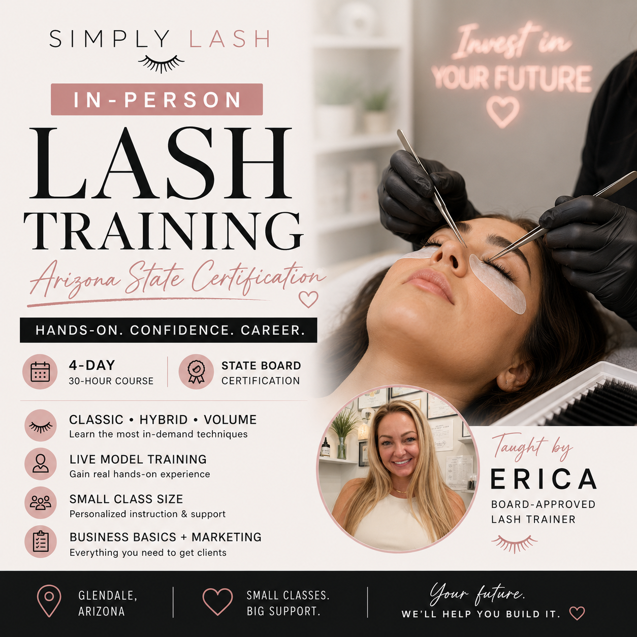 Lash Certification: Phoenix, AZ | One on One In Person Training Arizona State