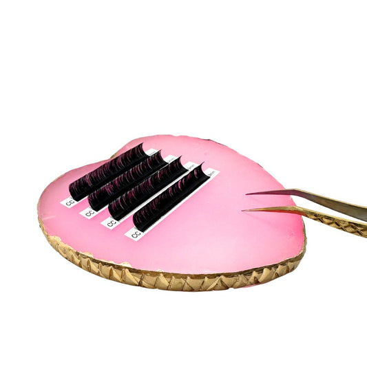 Heart Lash Palette | Acrylic Lash Tile Organizer for Eyelash Extensions